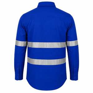 Custom Logo <b>Hi</b> <b>Vis</b> Waterproof Polyester Cotton Unisex Safety Reflective Workwear <b>Shirts</b> Lightweight Breathable Quick Dry Team - Product Image 2