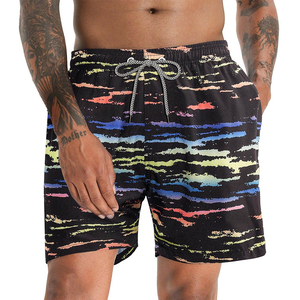 Custom Logo Mens Swim Shorts Trunks 5 Inch Swimwear Quick Dry Beach Shorts Double <b>Layer</b> Board Shorts With Pockets - Product Image 1