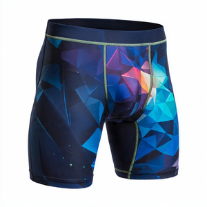 OEM Sublimation Underwear Men's 100% Spandex/Nylon Compression Shorts Men Active Workout Sublimation Underwear Shorts Mens - Product Image 4