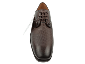 Zapatos Oxford de Vestir para Hombre, Color Marrón, con Cordones, Punta en Pico, Suela HM, para Oficina y Carrera Profesional, Color Sólido, para Todas las Temporadas - Product Image 2