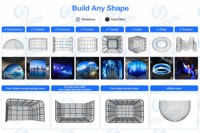 Écran LED Hémisphérique P1.2 P1.5, Globe Immersif 3D 4D, Affichage Virtuel Interne, Grande Sphère Vidéo LED Demi-Sphérique