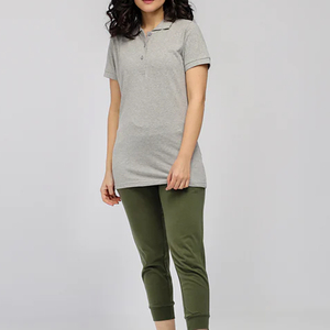 Nouveau design, vente en gros, col rabattu, 200 g/m², combinaison à manches courtes pour femmes, polo publicitaire culturel - Product Image 3