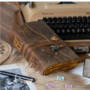 Cuaderno de Viaje Hecho a Mano con Cubierta de Cuero Genuino Vintage, Elegante Cuaderno de Dibujo, Organizador, Agenda, Diario, Estilo de Tapa Dura - Product Image 2