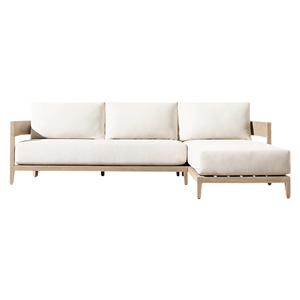 Modern Outdoor Furniture Sectional <b>Sofa</b> Upholstered Cushions Durable Frame and Thick Cushion Teak Wood Modular Lounge Chair - Product Image 5