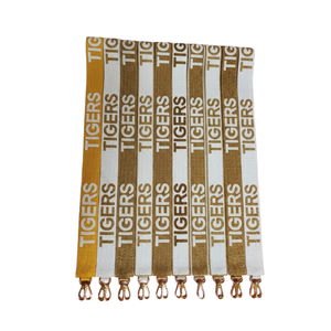 Sangle de sac à main perlée TIGERS - Couleurs LSU Mizzou Auburn Clemson |   Chaîne de soutien pour les universités en gros |   Accessoire d'équipe personnalisé OEM - Product Image 2