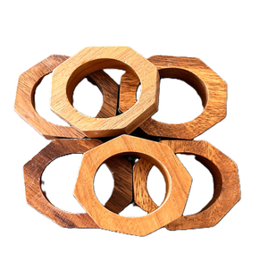 Modern Natural Wooden Napkin Rings For Wedding Dinner Festive Occasion Natural Finished Napkin Loops For Tableware Accessories - Product Image 3
