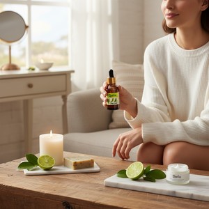Aceite aromático refrescante de cáscara de lima, aroma cítrico fresco para velas, jabones y cuidado personal. - Product Image 3