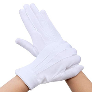 <b>White</b> 100% Cotton Women's <b>Gloves</b> for Sports Outdoor & <b>Ski</b> Use-Quick Dry - Product Image 1
