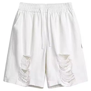 Pantalones Cortos de Baloncesto para Hombre con Bajo Deshilachado, Personalizables con Serigrafía y Bordado, Shorts Deportivos Casuales de Verano - Product Image 2