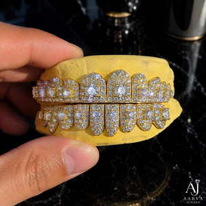Grillz personnalisés en argent 925 plaqué or rose et or, incrustation de diamants micro-sertis, bijoux hip-hop certifiés IGI, unisexe, pour cadeau de fête - Product Image 2