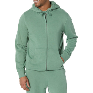 Sweat à capuche zippé en polaire vert pour homme – Prix raisonnable - Product Image 1