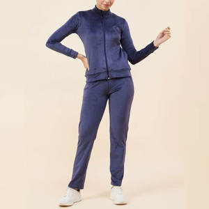 Survêtement en velours pour femme, tissu extensible doux, coupe flexible, classique, pour l'hiver, tenue décontractée, style tendance - Product Image 2