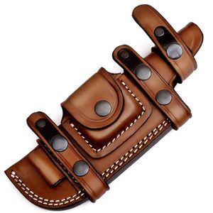 Funda de cuero resistente para cuchillo con presilla para cinturón, para camping, supervivencia, trabajo al aire libre, cocina y almacenamiento de cuchillos utilitarios - Product Image 1