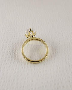 IGI/GIA Lab Grown Cut Diamond Vintage 14K Anillo de boda/compromiso amarillo Unisex Oro blanco fino para fiesta de aniversario-Worthy - Product Image 4