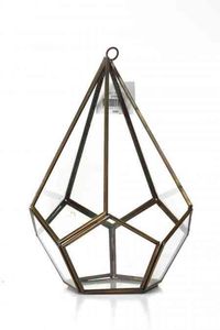 Flores artificiales boda metal oro rosa cobre vidrio terrario geométrico - Product Image 6