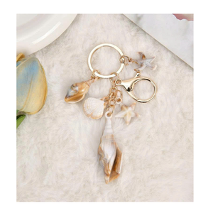 พวงกุญแจเปลือกหอยธรรมชาติพร้อมห่วงโลหะสำหรับใช้ในชีวิตประจำวัน - Product Image 4