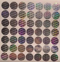 Autocollants de sécurité holographiques argentés en PVC, imperméables, adhésifs, anti-effraction, étiquettes d'authenticité originales, anti-contrefaçon, pour emballage