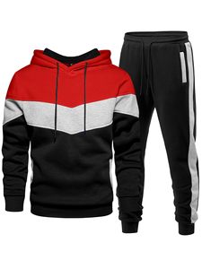 Ensemble de sweat-shirts à capuche pour homme 100% coton, coupe classique, en molleton, écologique, décontracté, pour l'hiver, noir, blanc, beige, manches longues, tricoté - Product Image 4