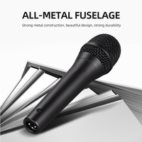 Microphone dynamique filaire portable professionnel pour chant, karaoké, scène, enregistrement en direct, studio, métal, pleine gamme, réduction du bruit