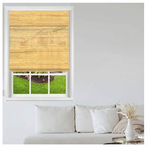 Persianas Romanas Inalámbricas Integradas de Diseño Natural Sencillo, Horizontales, de Alta Calidad y Ecológicas, de Bambú/Rami/Lino para Ventanas Francesas - Product Image 1