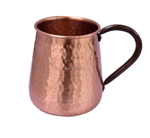 Conception spéciale en cuivre gravée manuellement artisanat moderne grande tasse en cuivre d'Inde - Product Image 5