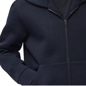 Sweat-shirt à capuche zippé intégral pour homme, en molleton épais, coupe décontractée, veste à capuche unie, fabricant OEM ODM - Product Image 5
