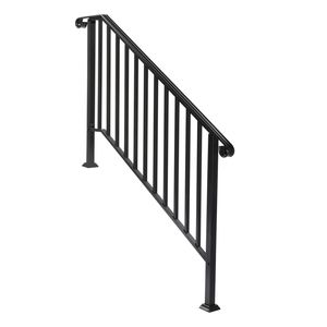 Ringhiera in Ferro per Esterni a 4 Livelli, Nero Opaco, Design Elegante per Scale - Product Image 5