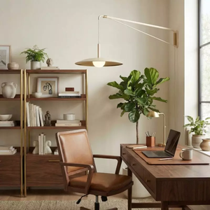 Lámpara de Pared Moderna con Pantalla de Cúpula, Estilo Mid-Century, Brazo Articulado, Luz Larga Blanca para Lectura Junto a la Cama, para Dormitorio o Comedor - Product Image 6