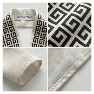 NORTH APPROACH Women's Silk Scarf Geometric Print Elegant Multi-Functional Fashion Accessory All Seasons - Product Image 4