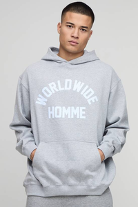 Sweat à capuche de luxe pour homme, personnalisé avec motif en relief, 100 % coton molletonné, coupe classique, taille XL, vêtement d'hiver coupe-vent et respirant, uni - Product Image 4