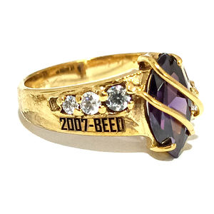 Bague de classe personnalisée |   Bague de diplôme personnalisée |   Options Or et Argent - Product Image 2