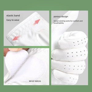 Custom Genuine Leather VIENNA INDUSTRY Golf Glove Right Hand Non Slip Pull on Unisex Waterproof Adjustable Wrist <b>Strap</b> for Men - Product Image 3