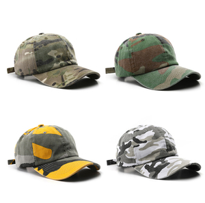 หมวกแก๊ปยีนส์พิมพ์ลายพรางแบบวินเทจ ปรับขนาดได้ สไตล์ Dad Hat  ตกแต่งด้วยโลโก้แบบพัฟพริ้นติ้ง  สำหรับทุกเพศ - Product Image 3