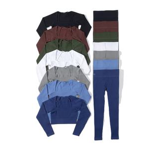 OEM ODM 2025ชุดออกกำลังกายใหม่สำหรับผู้หญิงชุดเล่นกีฬาบราและเลกกิ้งชุดเล่นโยคะเสื้อผ้าออกกำลังกาย - Product Image 3