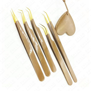 Custom Logo Eyelash Extension Tweezers Stainless Steel Color Coated Volume Lash <b>Tool</b> Precision Pointed Tip <b>Tool</b> - Product Image 5