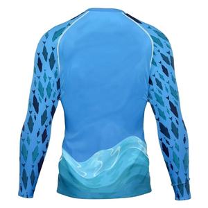 Rashguard de natation et de surf unisexe de qualité supérieure, imprimé sur mesure, manches longues, respirant, en polyester, antibactérien - Product Image 2