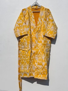 Women's Handmade Cotton <b>Kimono</b> Bathrobe V-neck Long Sleeve Midi Length Japan Style Floral Print Sexy <b>Beach</b> Wear - Product Image 4