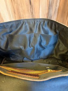 Bolso tote de cuero vacuno con pelo blanco y negro para mujer, hecho a mano, estilo occidental, bolso de hombro. - Product Image 5