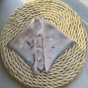 100% Silk <b>Square</b> Scarf for Women Real Mulberry Silk Hijab Scarves Lady Fashion Luxury <b>Headband</b> Shawl Wrap Kerchief Bandana - Product Image 5