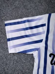 Camiseta de Béisbol Blanca con Rayas Azules y Blancas, Manga Larga, Unisex, Transpirable, Spandex/Algodón/Fibra de Bambú, para Adultos, Todas las Temporadas - Product Image 6