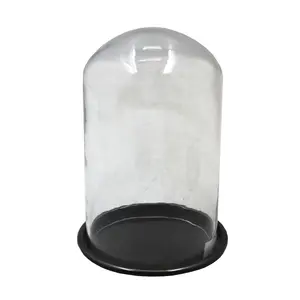 热销优质透明玻璃圆顶盖铝制婚礼金属蛋糕架，用于展示杯蛋糕手工定制