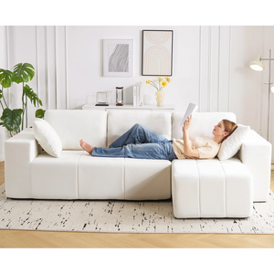 COMPRESSION <b>SOFA</b> Living Room Modern Linen Fabric Sectional <b>Sofa</b> OEM brand name High Density Sponge Metal - Product Image 6