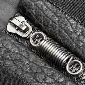 Gilet en cuir à carreaux décontracté pour homme, séchage rapide, pour l'extérieur, avec logo personnalisé, veste d'extérieur en cuir - Product Image 5