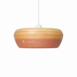 Abat-jour rond en bois Viettimecraft, finition bois naturel, style scandinave minimaliste, éclairage intérieur - Product Image 1