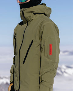 Conjunto de Chaqueta y Pantalones de Esquí Color Caqui, Ropa de Abrigo de Dos Piezas con Capucha Impermeable para Deportes de Nieve al Aire Libre en Invierno - Product Image 4