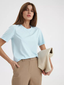 Camiseta de Verano 2025, Informal, para la Playa, con Logotipo Personalizado, Manga Corta, Holgada, Talla Grande, para Mujer - Product Image 5