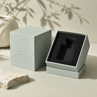 Boîte de luxe magnétique de style livre, étui en carton personnalisé imprimé pour l'emballage de flacons de parfum, OEM