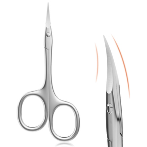 Ciseaux à cuticules professionnels en acier inoxydable avec grande boucle de maintien pour l'élimination des peaux mortes et la pédicure - Product Image 1