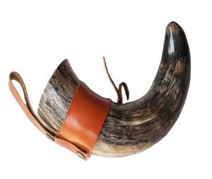 Fabricant indien GM IMPEX Haute Qualité Artisanat Naturel Antique Viking Sculpté Buffalo Agate Corne À Boire Polie Nautique - Product Image 1