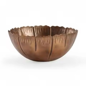 Tazón de Cobre de Diseño, Vajilla Decorativa de Metal para Restaurante, Hotel, Mesa de Comedor, Banquete de Boda, Catering - Product Image 1